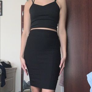 Black pencil skirt